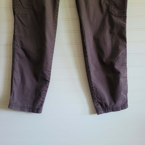 Athleta Pants Womens 12 Brown Cargo Zip Pocket Stretch Utility Casual Outdoor - Picture 5 of 13